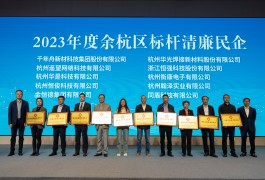 凯发天生一触即发官网集团获评“余杭区2023年度标杆清廉民企”